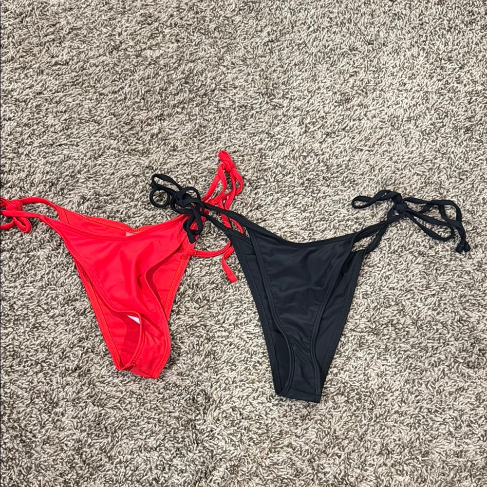 Stylish Red and Black Women's Bikini Set